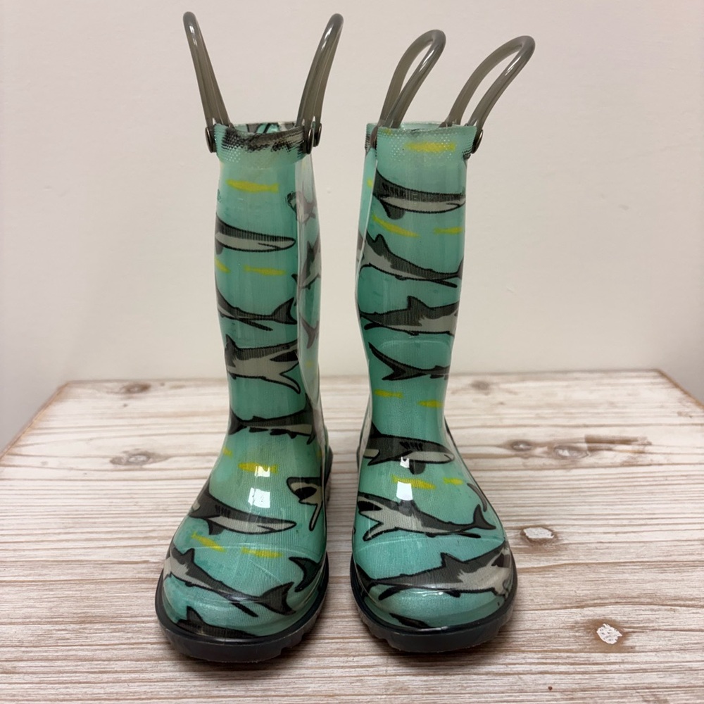 Western Chief Green and Yellow Dinosaur Rain Boots